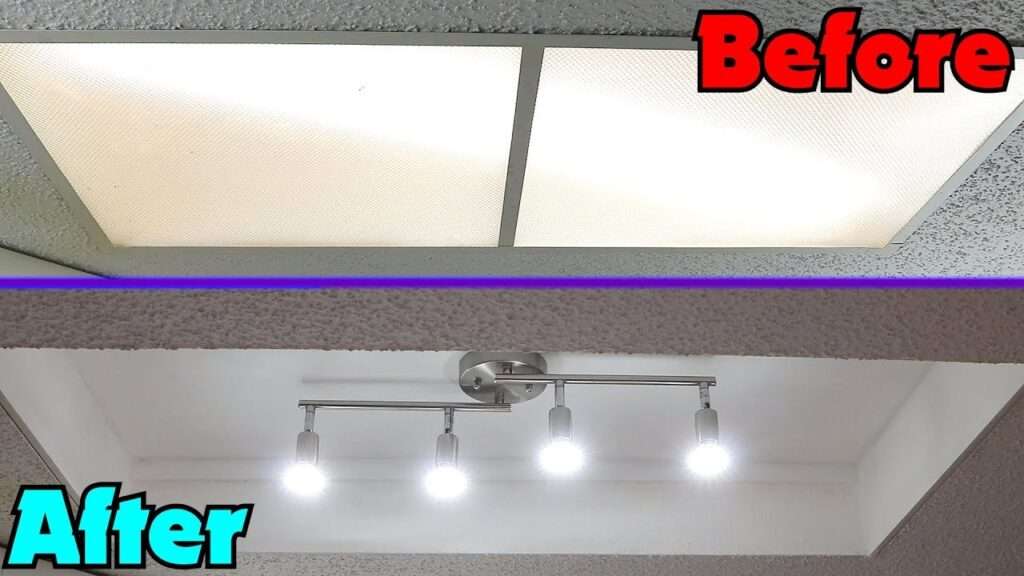How to update fluorescent lighting in kitchen?